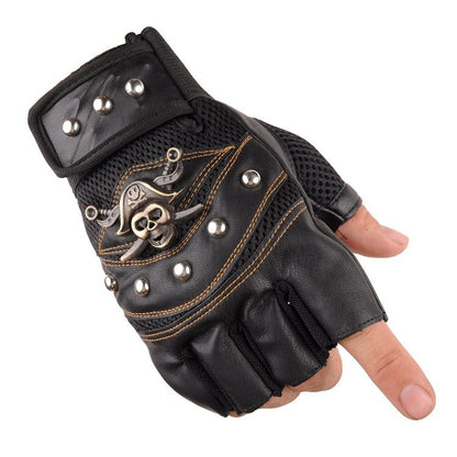 Herren Bikerhandschuhe mit atmungsaktivem Netzmaterial und robustem Design Brehn