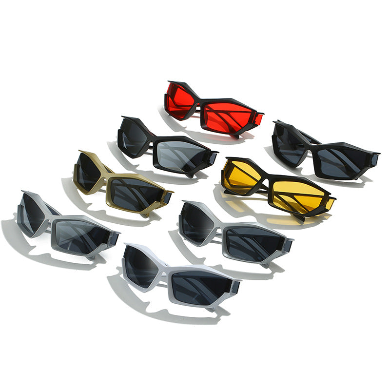 Damen sportliche Performance-Sonnenbrille mit modernem Geometrie-Rahmen Brehn