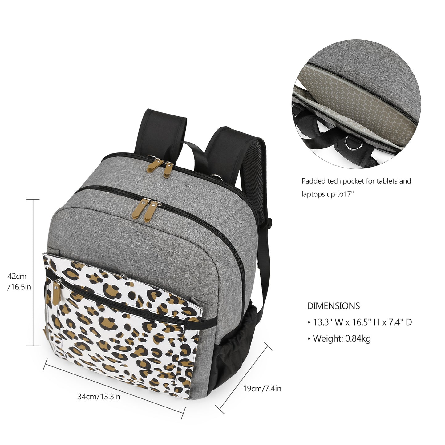 Rucksack mit Modernem Tiermuster Brehn