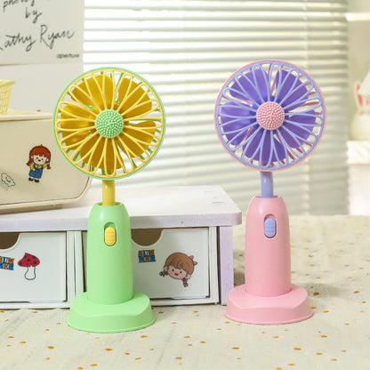 Damen Tragbarer USB-Lüfter mit verspieltem Blumen-Design Brehn