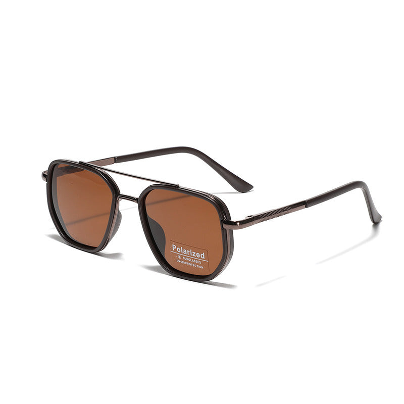 Damen Quadratische Sonnenbrille mit polarisierten Gläsern und elegantem Metallrahmen Brehn