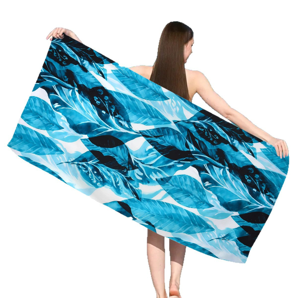 Strandtuch mit floraler Aquarellgestaltung Brehn