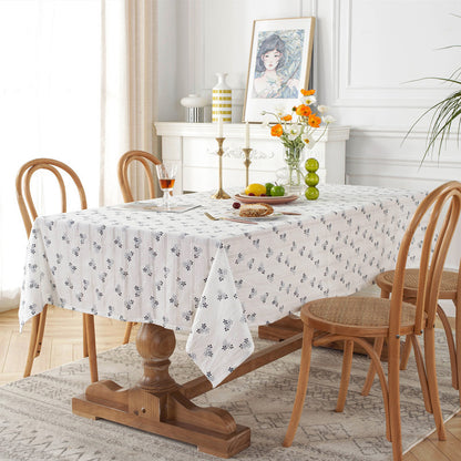 Elegante Blumengestickte Tischdecke