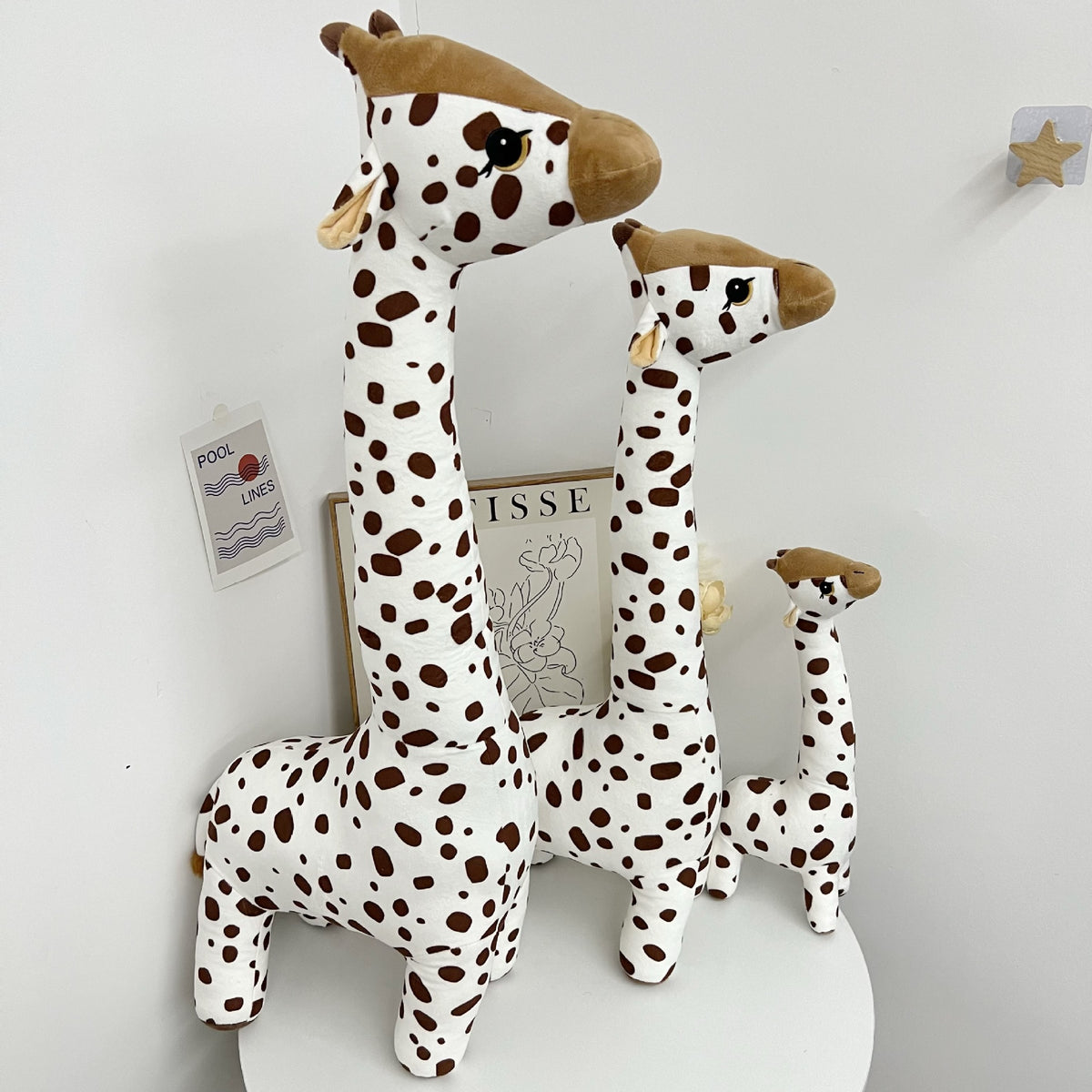 Oversized Plüschgiraffenfamilien-Floorspielzeug