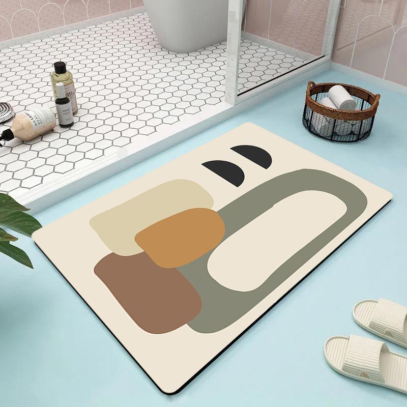 Abstrakte geometrische Badematte