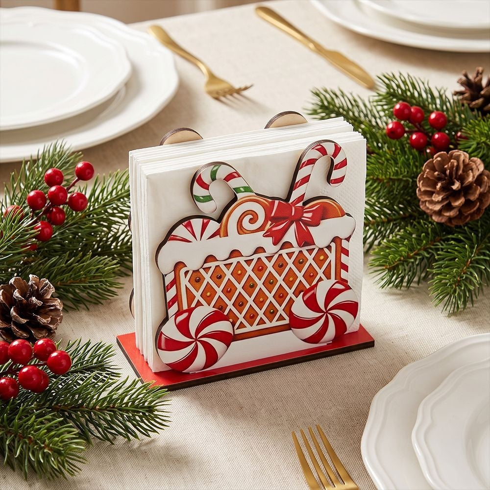 Weihnachtsdeko mit Lebkuchenhaus Motiven Brehn