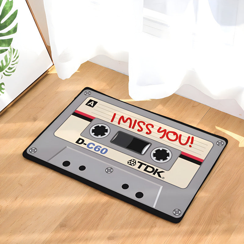 Retro-inspirierte Kassette Teppichmatte