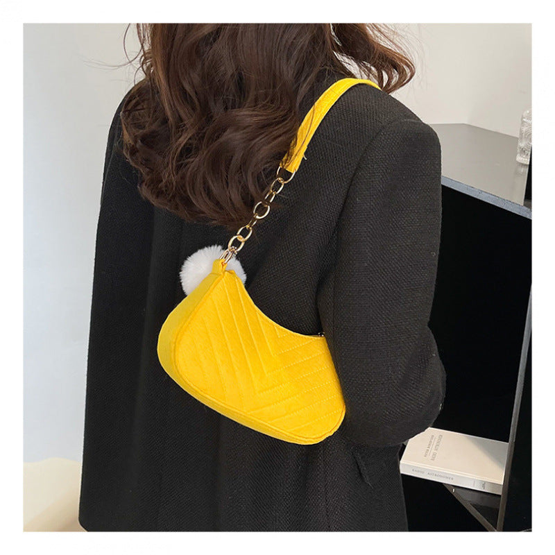 WoStylish Kunstfell Mini Handtasche Brehn
