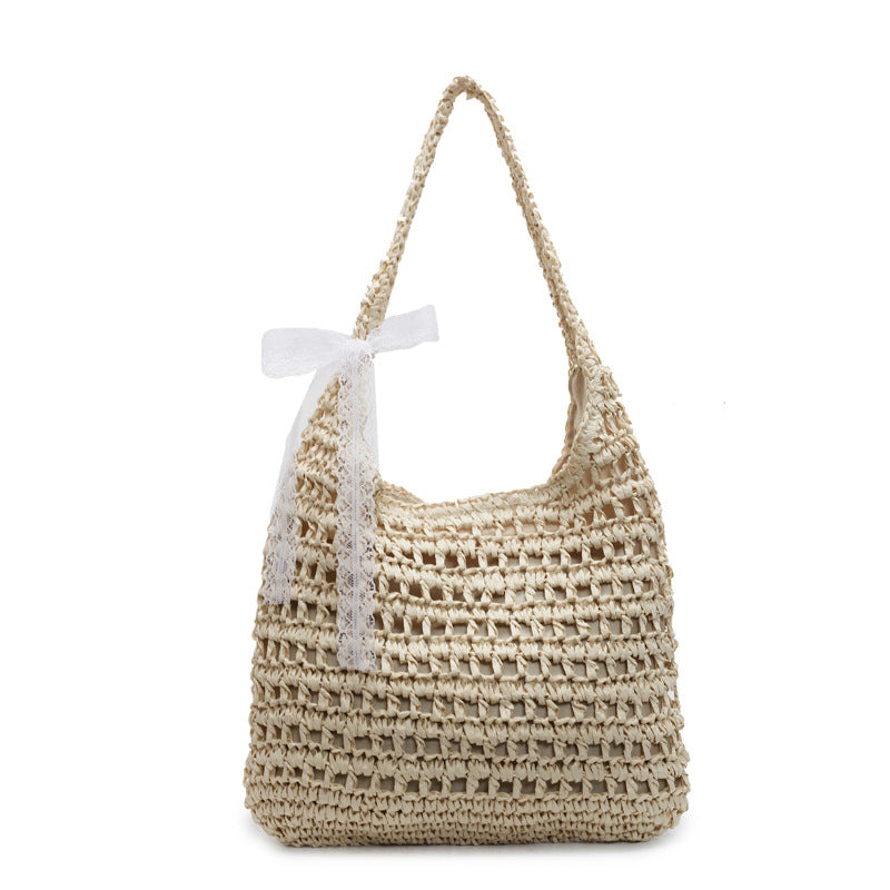 Handgefertigte Strandtasche mit Spitze Brehn