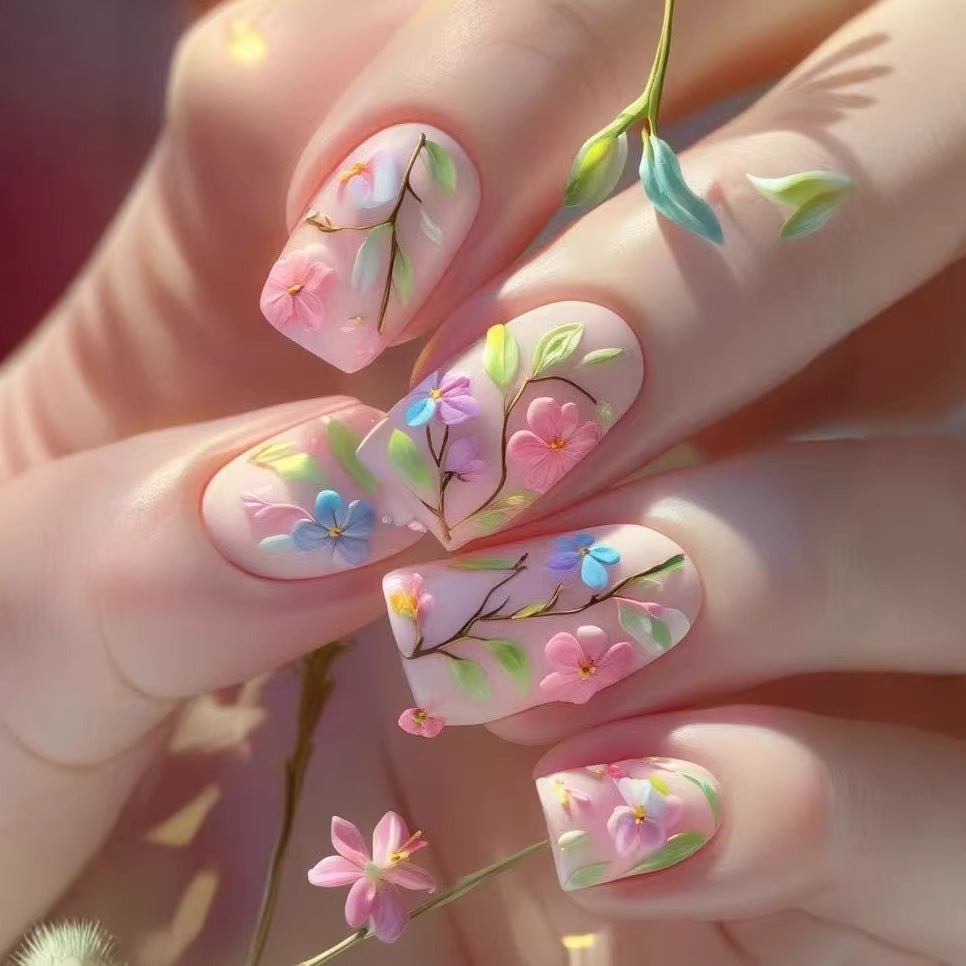 Kunstnagelset mit floralen 3D-Verzierungen Brehn 1788017362