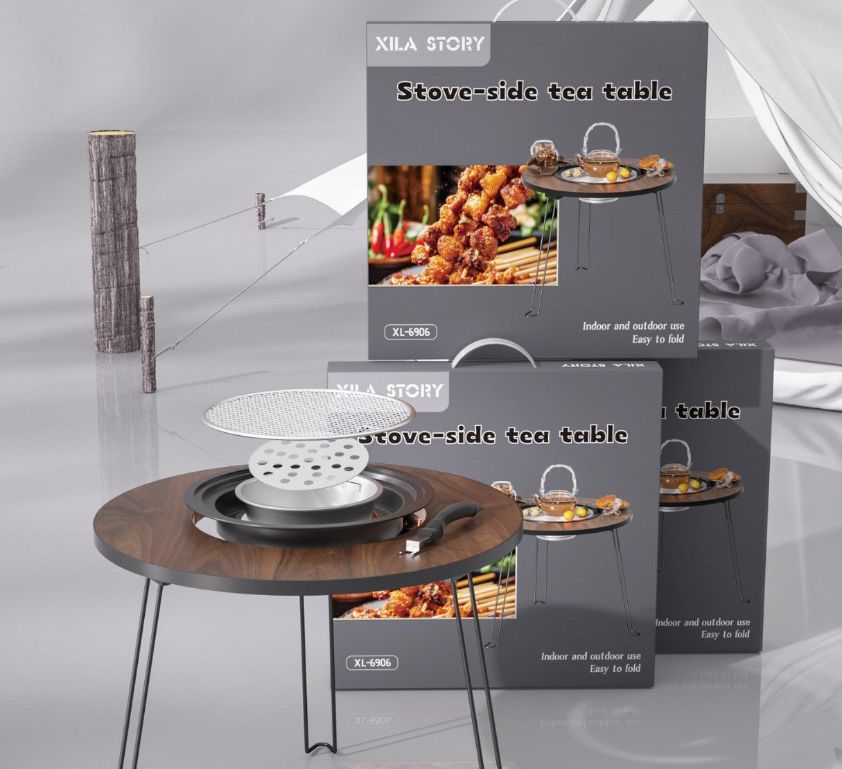 Tragbarer Outdoor-Kohlegrill Brehn