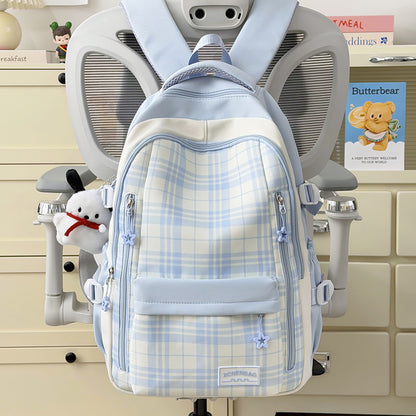 Stylische Karierte Muster Rucksack Brehn