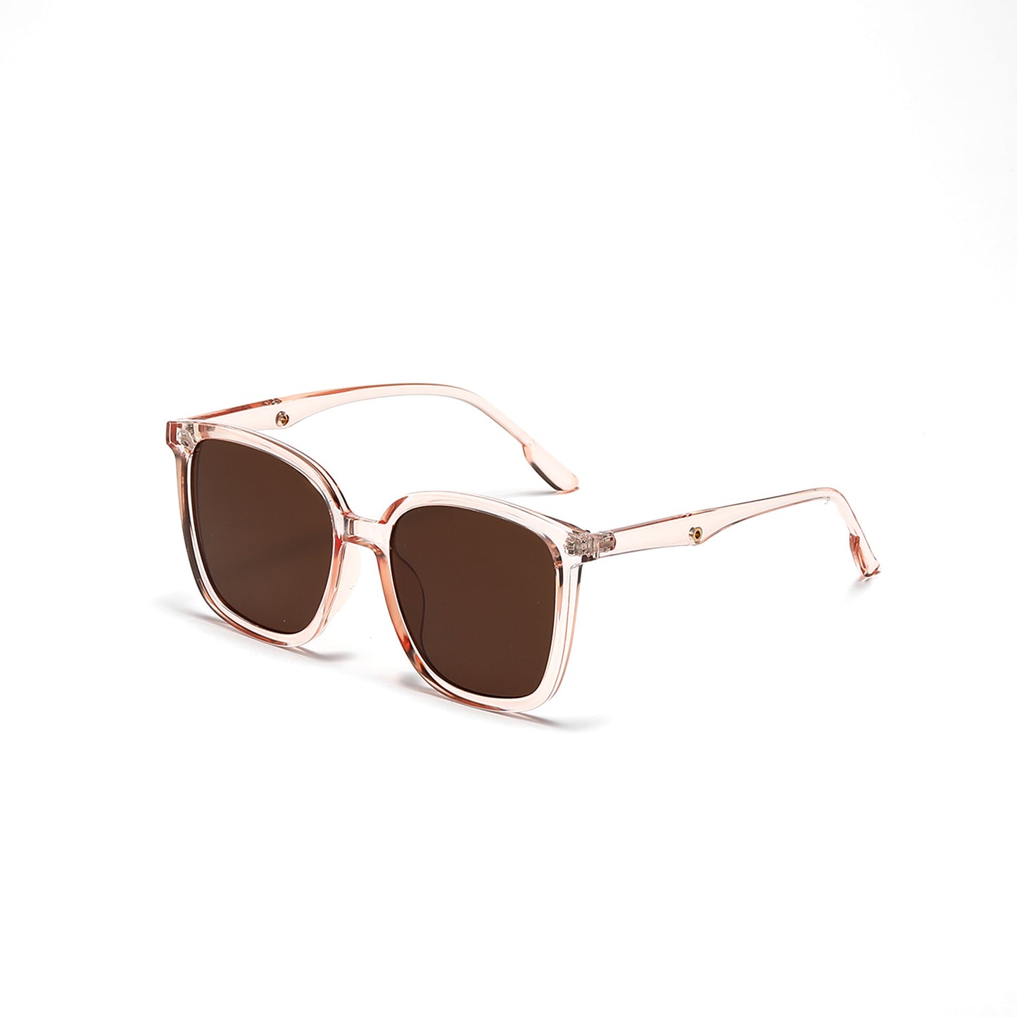 Damen stilvolle quadratische Sonnenbrille mit klarem Rahmen und polarisierten Gläsern Brehn