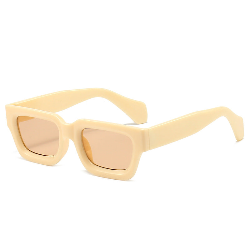 Damen trendige Sonnenbrille mit robustem und transparentem Rahmen Brehn