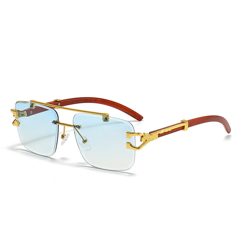 Damen modische Brille mit stilvollem Holzrahmen Brehn