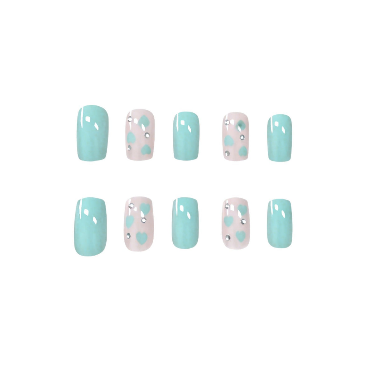 Herz-inspiriertes Nagelkunstdesign Brehn