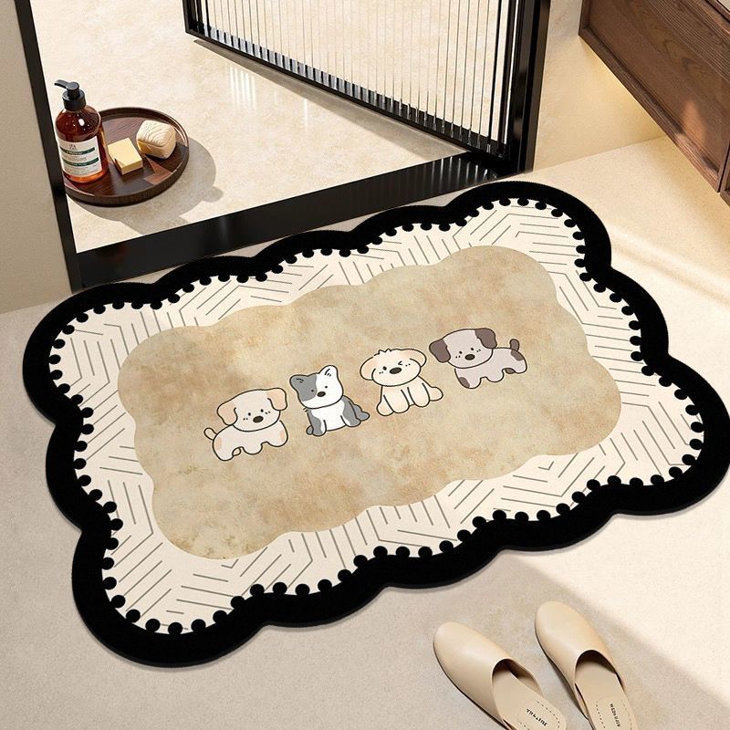 Adorable Hunde-Themen Eingangsmatte Brehn