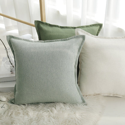 Dekorative Leinen-Wurfpillow-Bezug mit Paspelkante