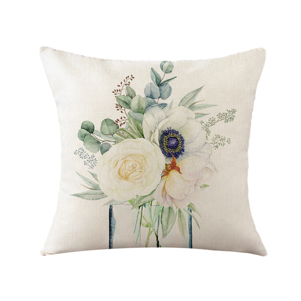 Damen Elegante Kissenhülle mit floralen Motiven Brehn