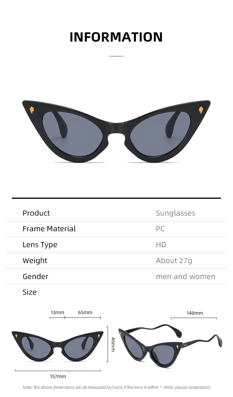 Damen Cat-Eye Sonnenbrille mit verspiegelten Gläsern und elegantem Detail Brehn