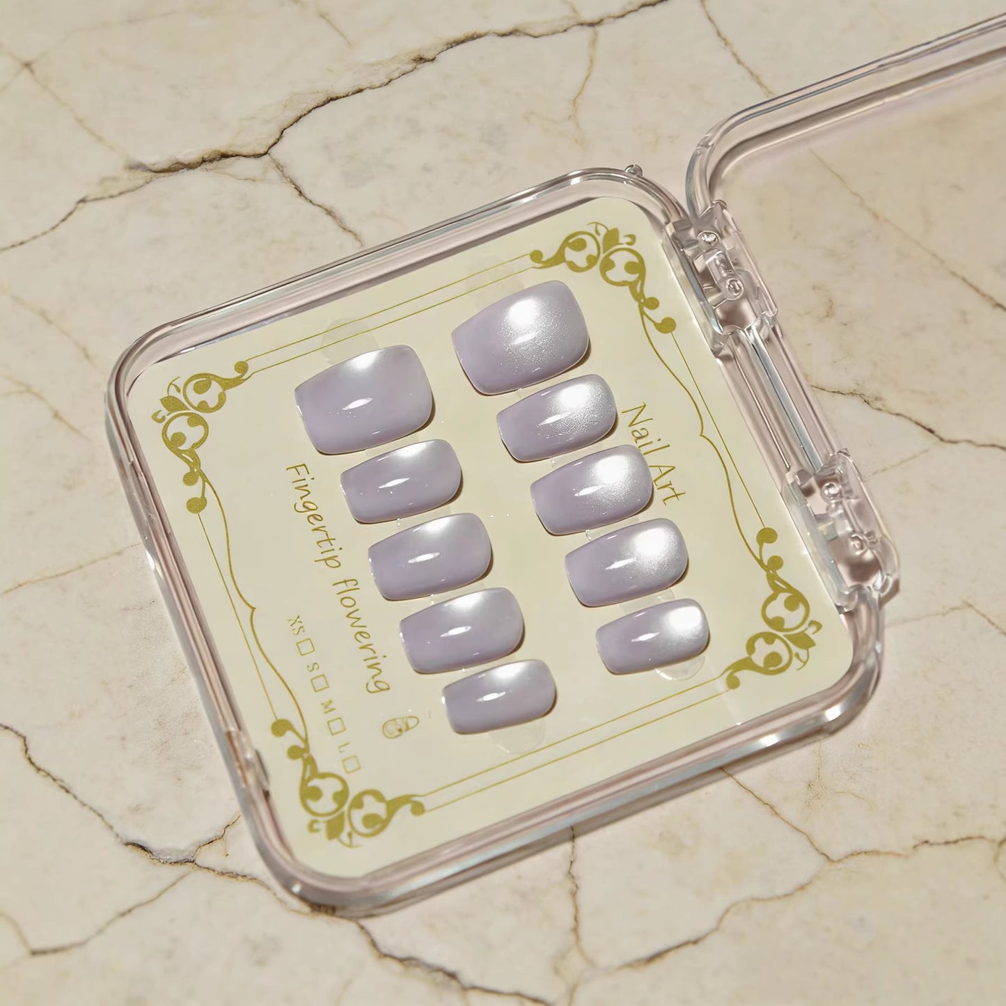 Elegantes Glänzendes Aufklebenägel-Set Brehn