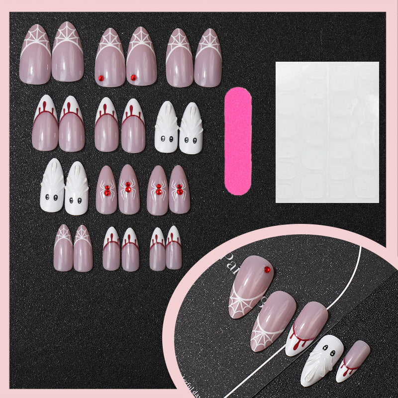 Kreatives Halloween-Themen Press-On Nail Set Brehn