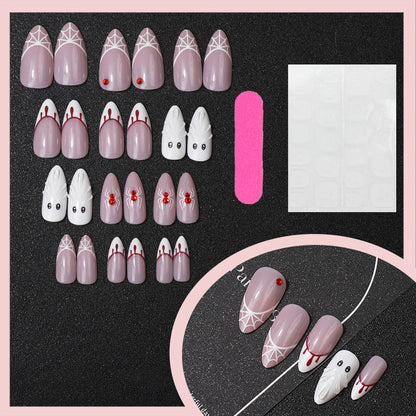 Kreatives Halloween-Themen Press-On Nail Set Brehn