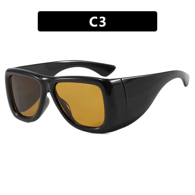 Damen trendige oversized Sonnenbrille mit markantem Schildpatt-Design Brehn