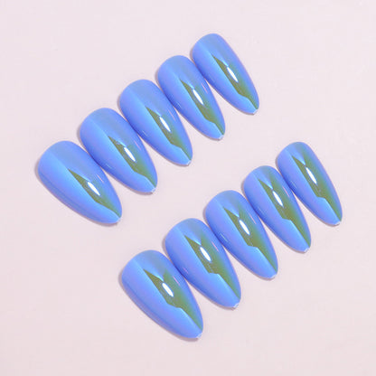 Elegante Glänzende Mandel-Förmige Press-On Nägel Brehn