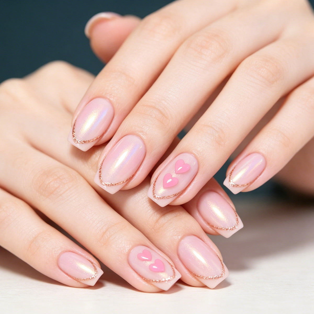 Romantische Herz Nagelkunst Brehn
