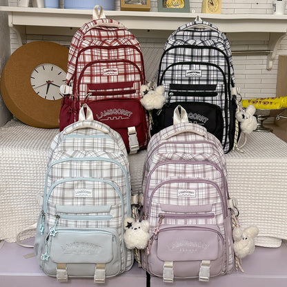 Stylische Karomuster-Rucksack Brehn