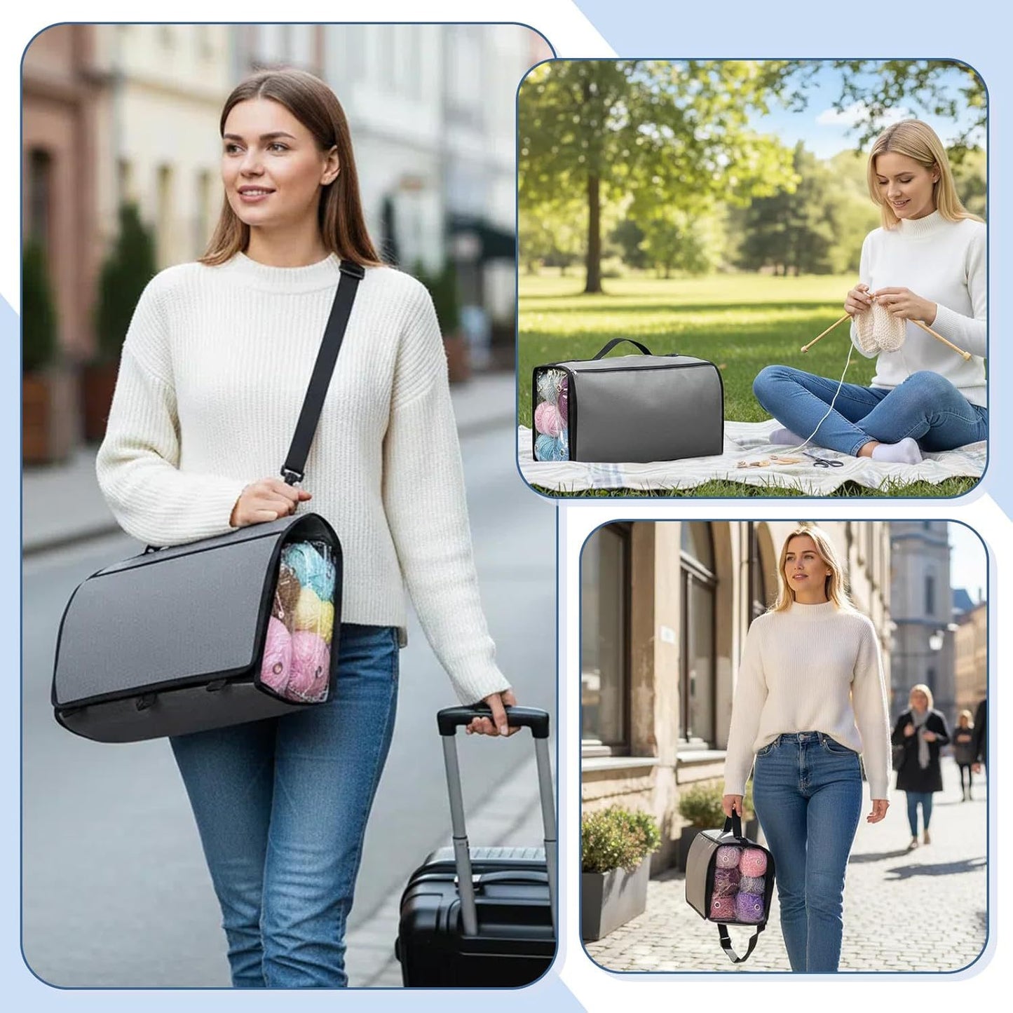 Kreative Woll-Organizer-Tasche Brehn