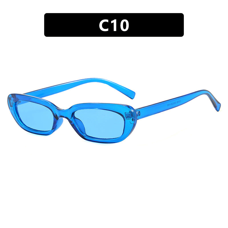 Damen modische Katzenaugen-Sonnenbrille mit transparentem Kunststoffrahmen und UV-Schutz Brehn