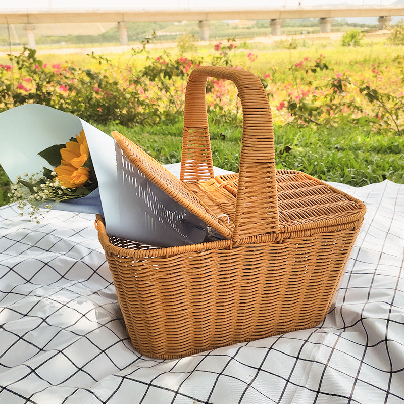 Eleganter Geflochtener Picknickkorb Brehn