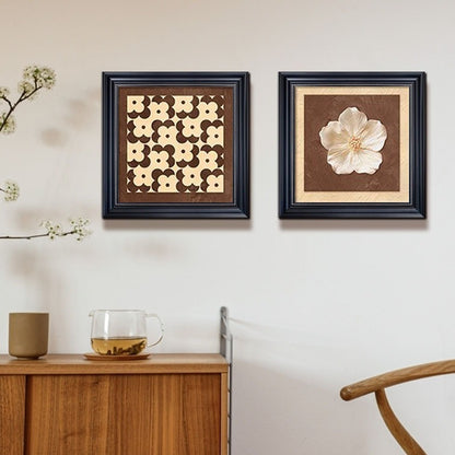 Dekorative Gerahmte Blumen Kunst