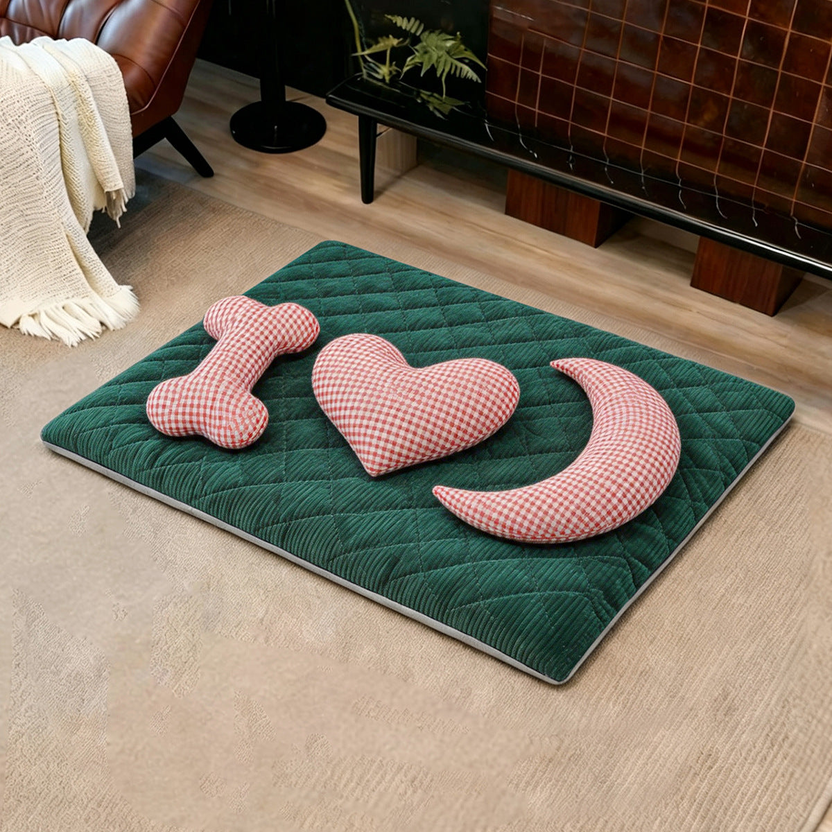 Unisex Verspielte und gemütliche Haustiermatte mit Kissenformen Brehn