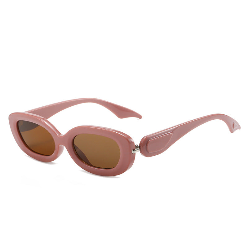 Damen modische Sonnenbrille mit stilvollem, geschwungenem Rahmen Brehn