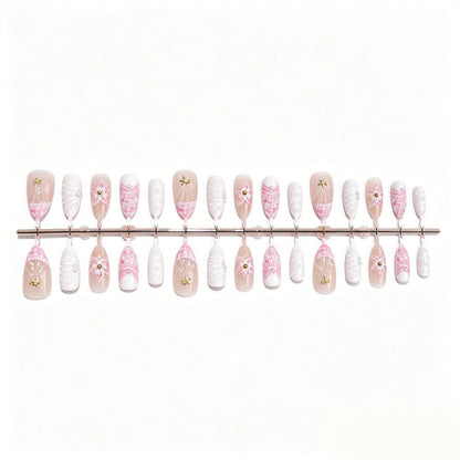 Dekoratives Floral Press-On Nagelkunstset