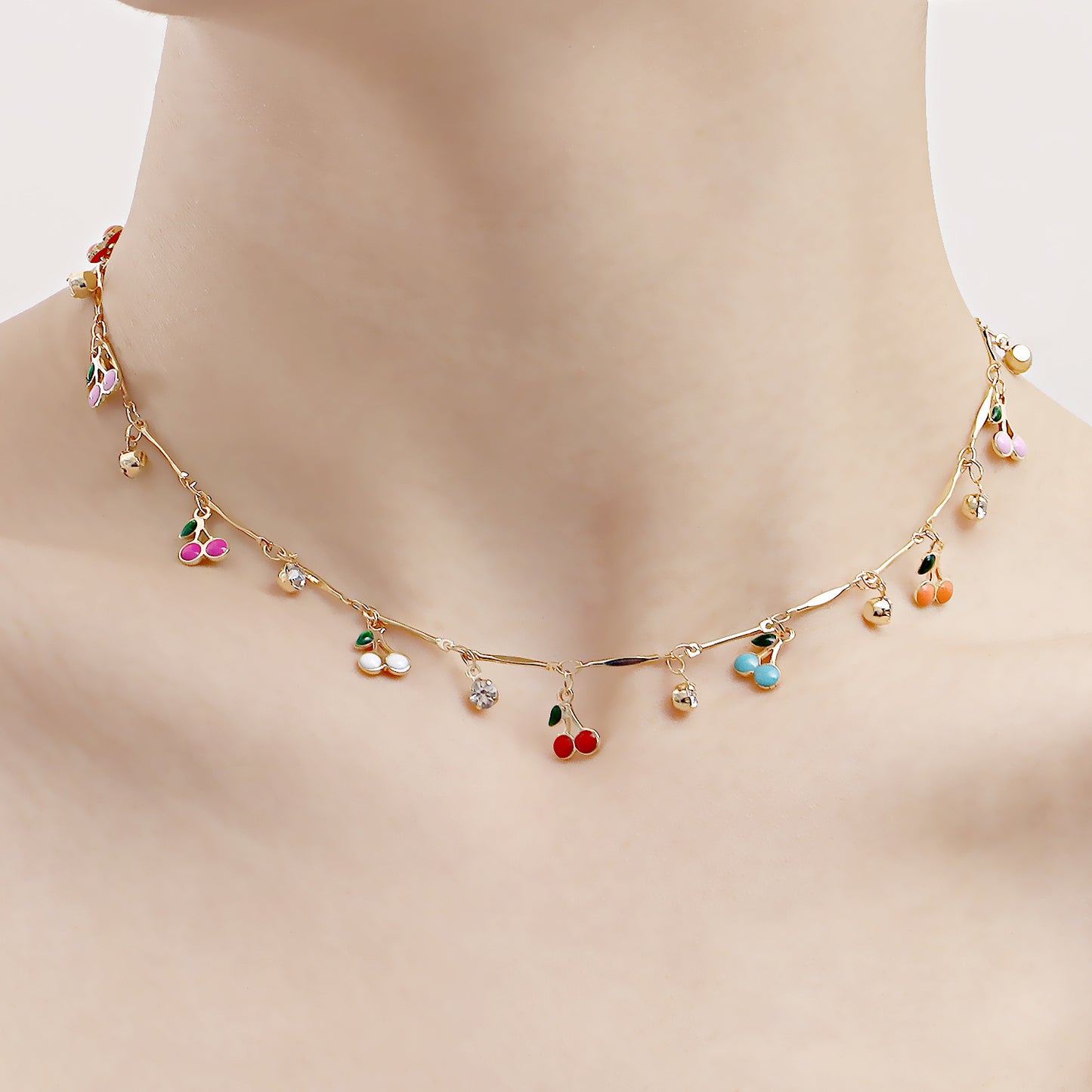 Floral Charm Anhänger Halskette Brehn