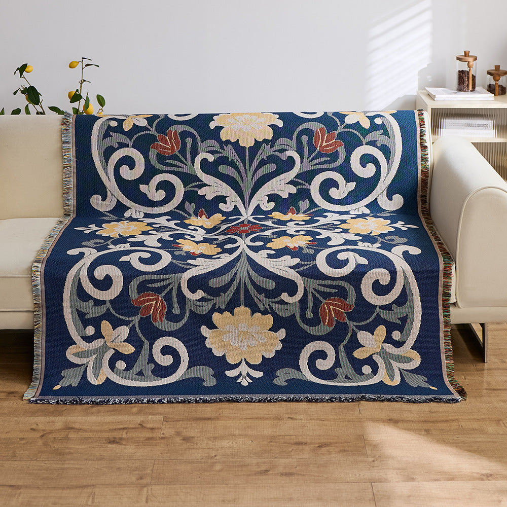 Vintage-Style Dekorative Jacquard-Wurfdecke