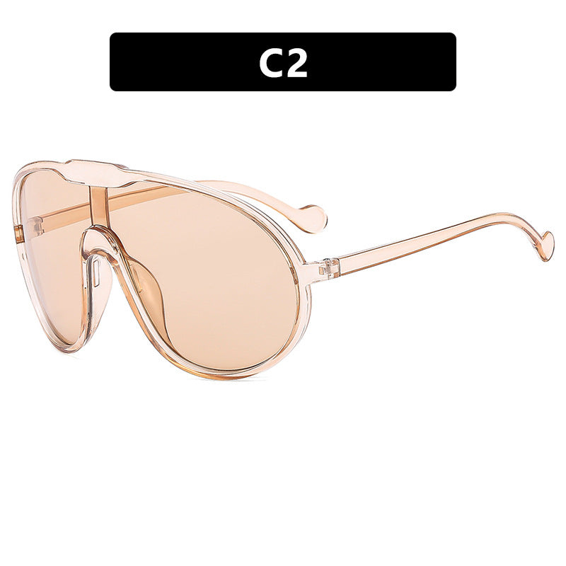 Damen futuristische transparente Sonnenbrille mit eleganter Form Brehn