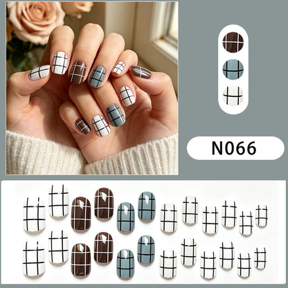 Geometrisches Muster Press-On Nagelset