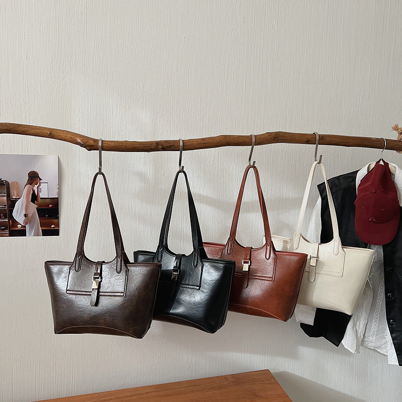 Elegante Leder Tote Bag