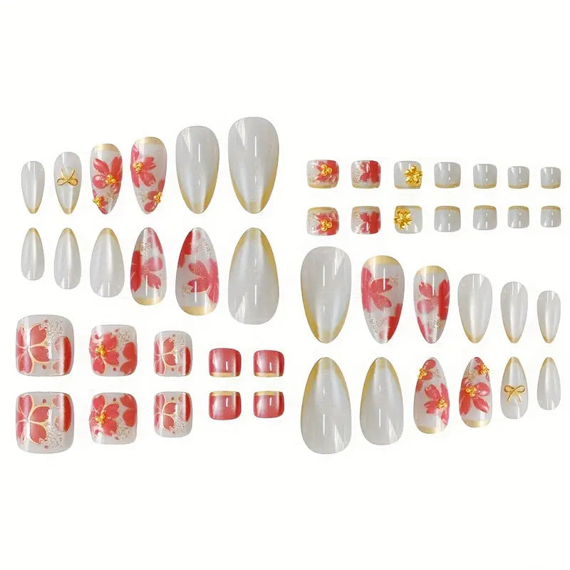 Florale Kunst Nagelset Brehn