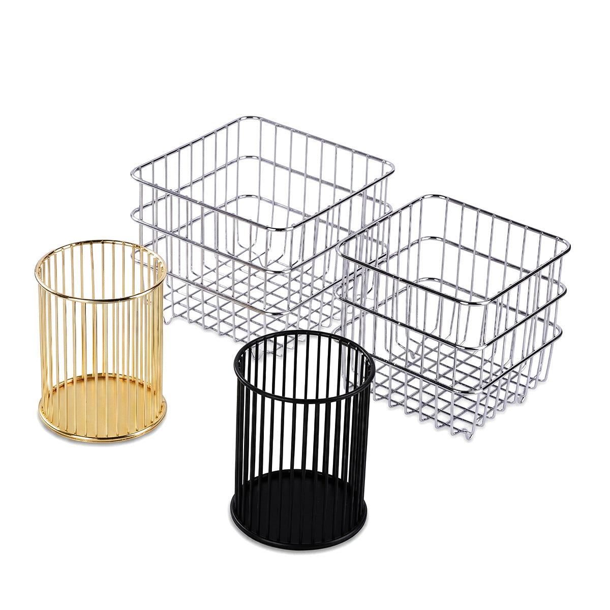 Eleganter Tischorganizer Aus Metallenen Stäben Brehn