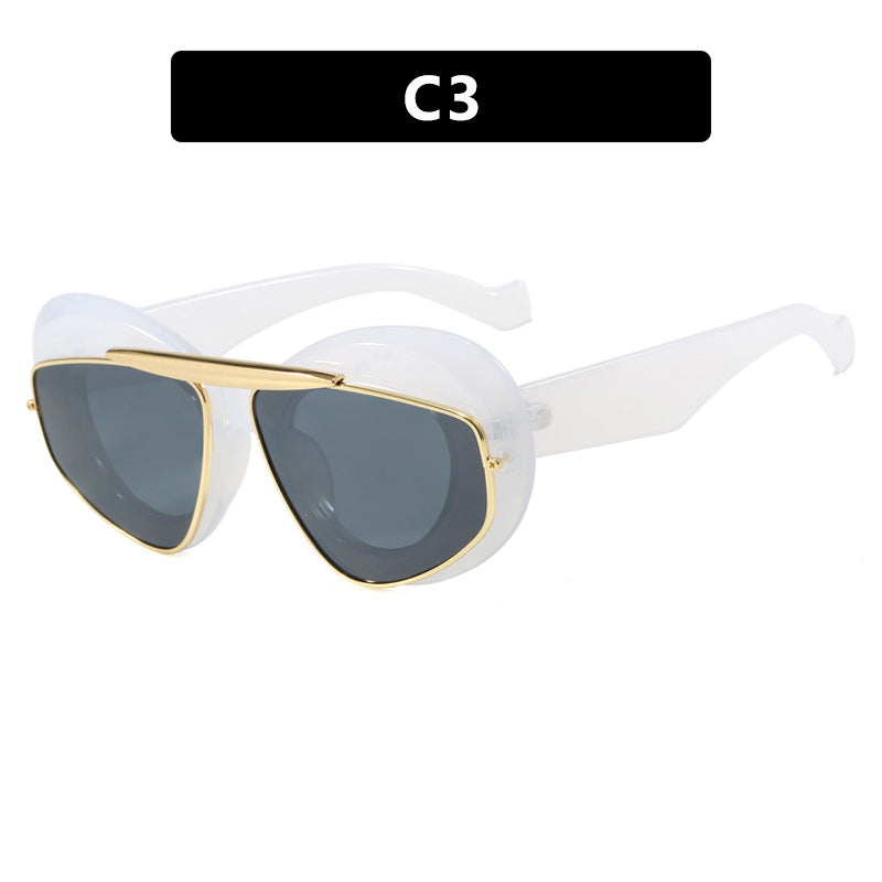 Damen futuristische Sonnenbrille mit elegantem Rahmen Brehn