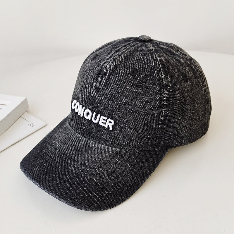 Frauen Bestickte Freizeit Denim Cap Brehn