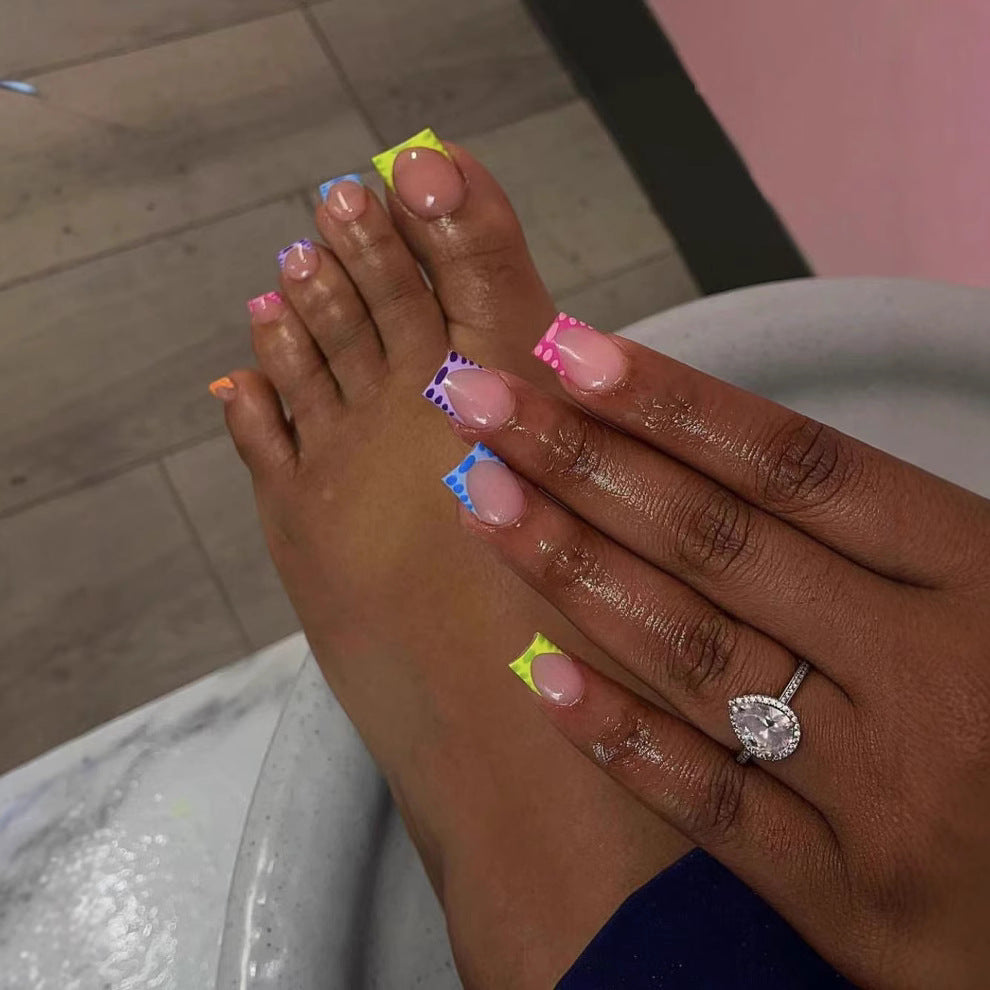 Vibrant Bunte Pediküre Nagelkunst Brehn