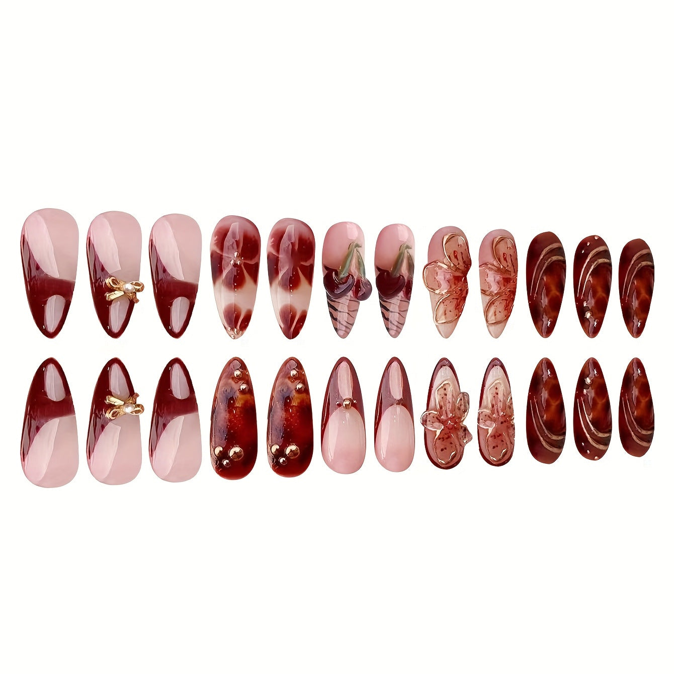 Kreatives Künstlerisches Press-On-Nageldesign Brehn