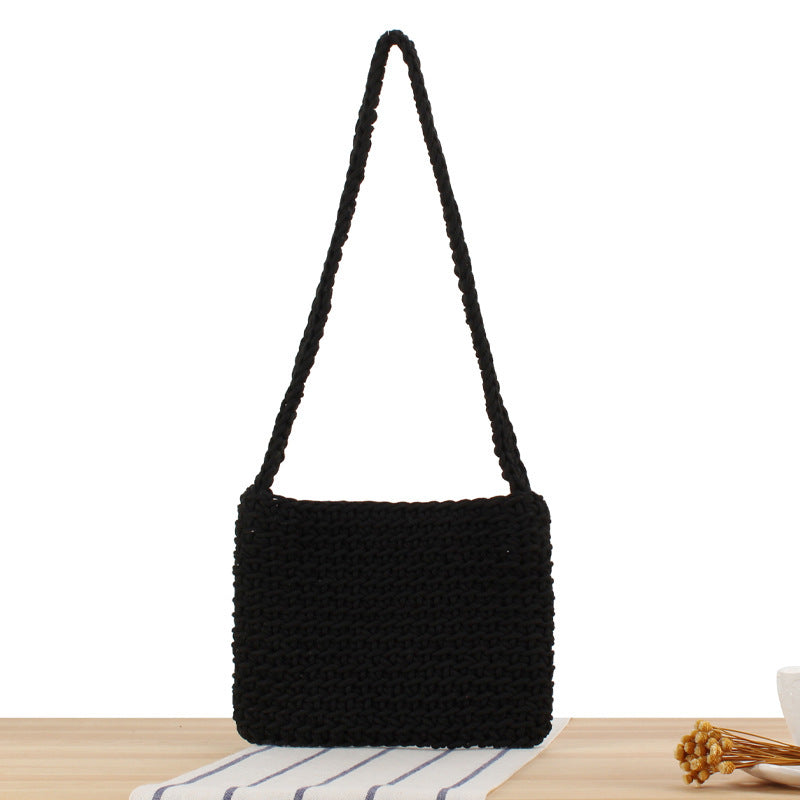 Handtasche Aus Hochwertigem Makramee mit Stilvollem Schulterriemen Brehn